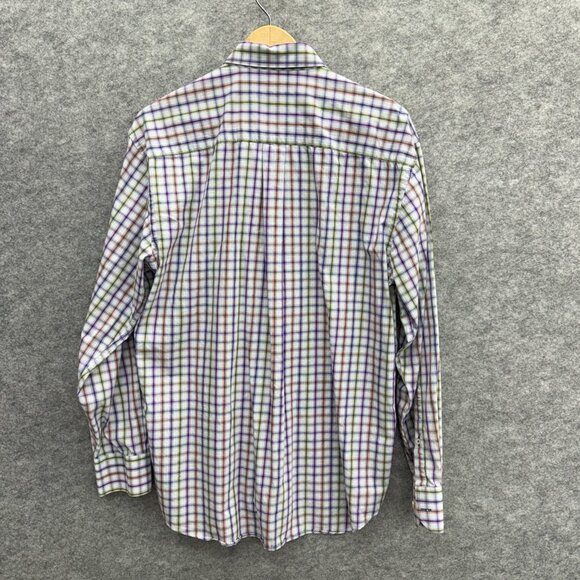 Alan Flusser Men's Luxury Button Down Shirt Old Money 100% Cotton Multicolor, L - Picture 3 of 11